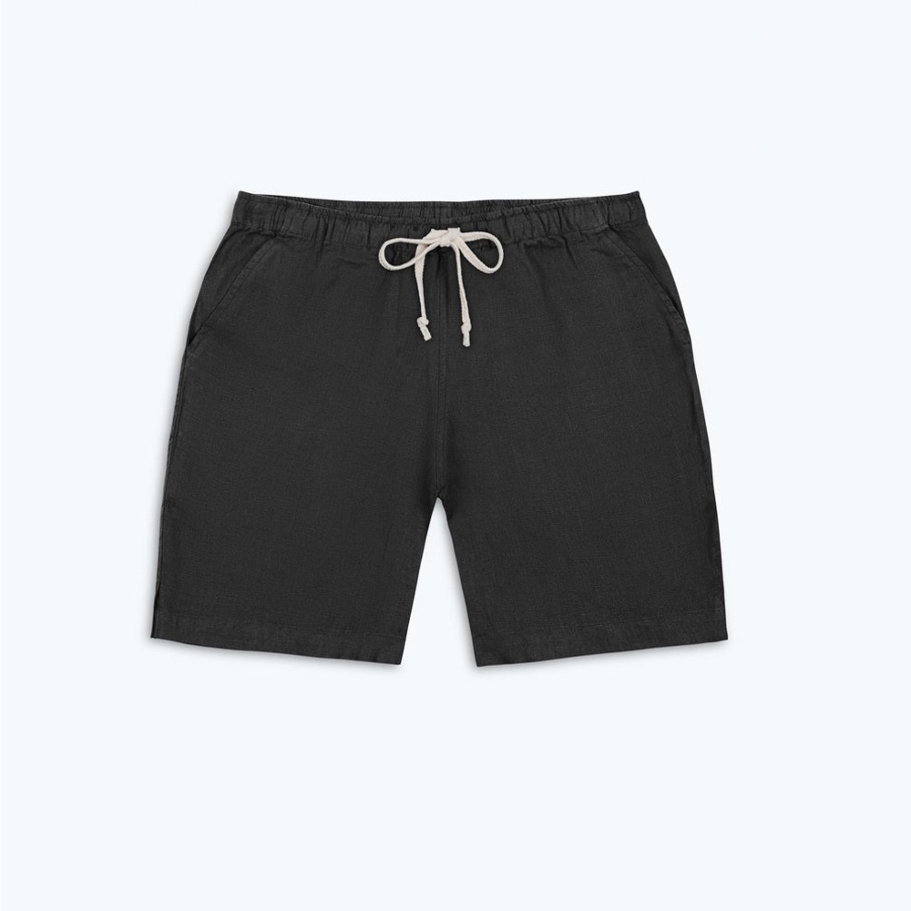 Alex Crane 100% Linen Shorts Men's Black Casual Shorts “Bo Shorts” XXXL